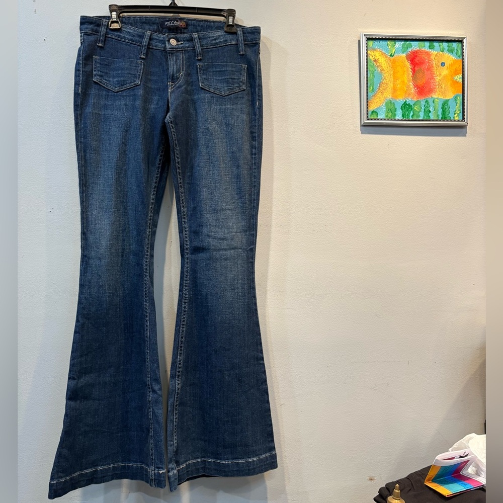 Levi's Classic Blue Wide Leg Jeans